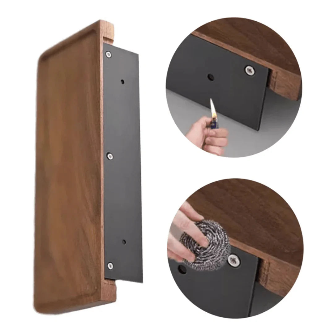 Walnut Wood Corner Storage Rack