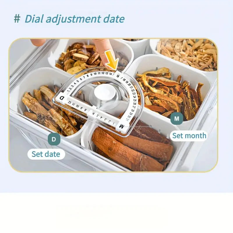 Multi Compartment Transparent Storage Box (8-GRID)