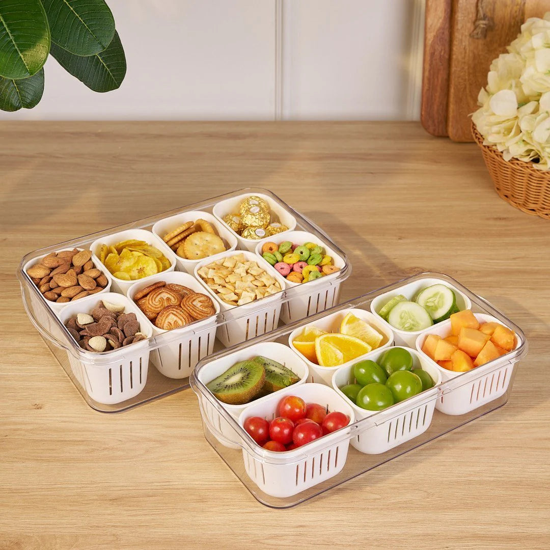 Multi Compartment Transparent Storage Box (8-GRID)
