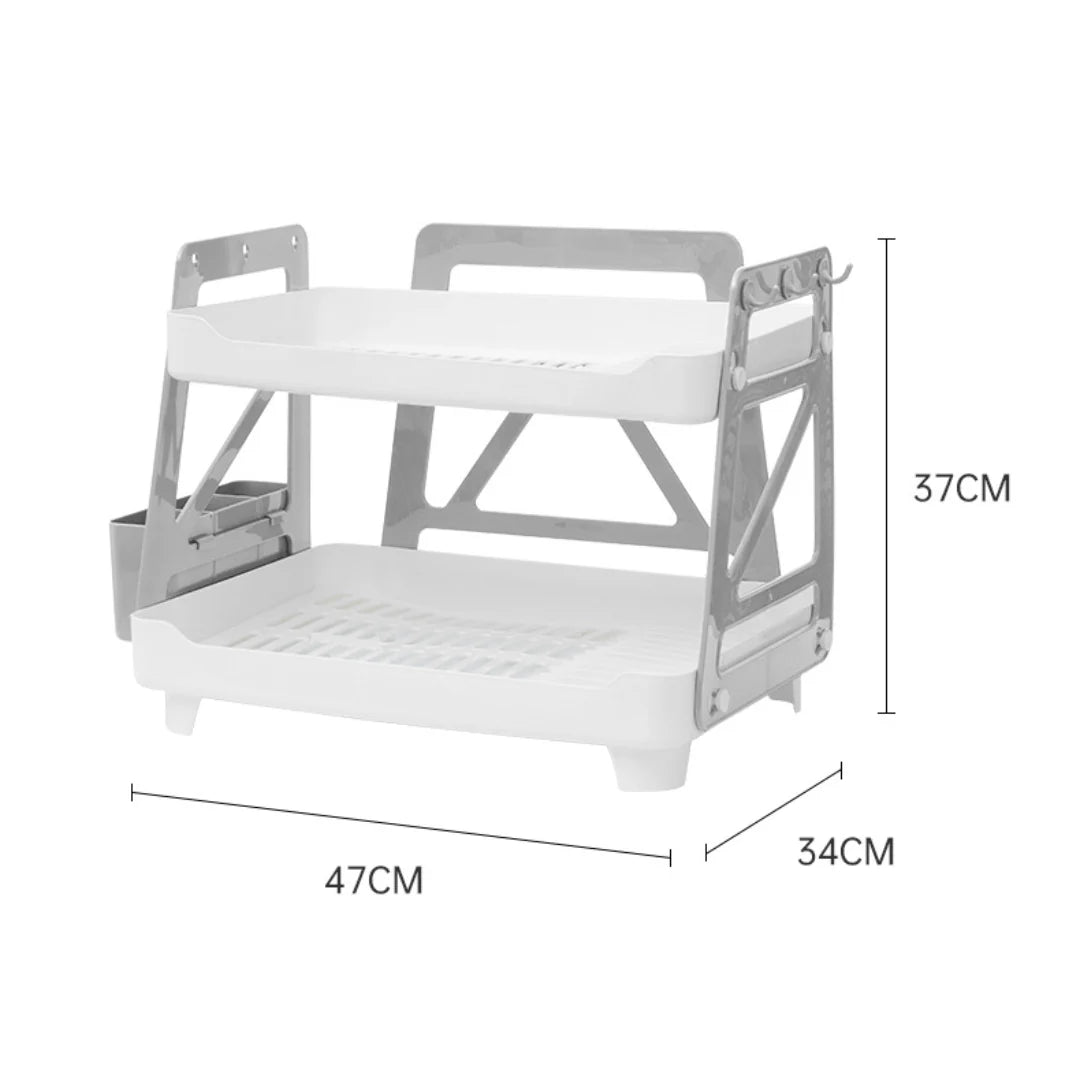 Double-Layer Kitchen Organizer Rack
