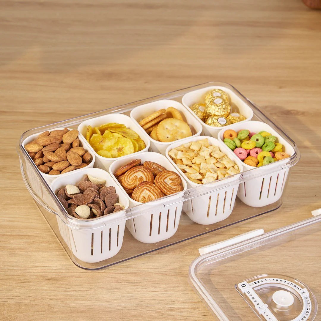 Multi Compartment Transparent Storage Box (8-GRID)