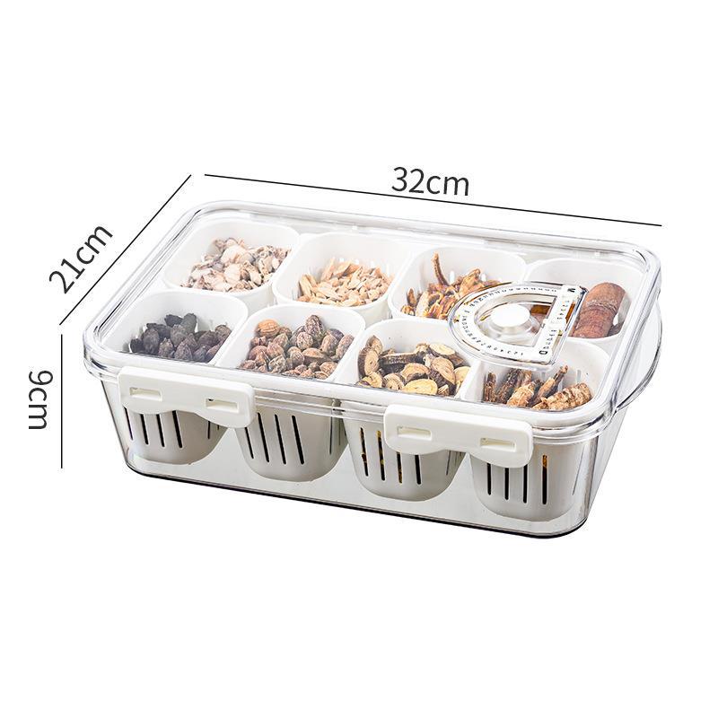 Multi Compartment Transparent Storage Box (8-GRID)