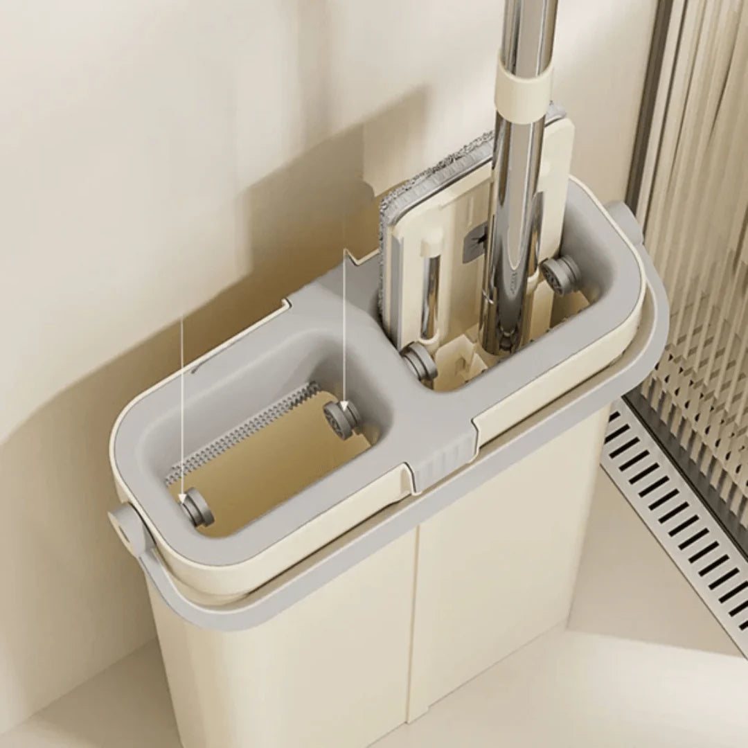 Flat Dormitory Hands-Free Ultra-Dry Mop Basket