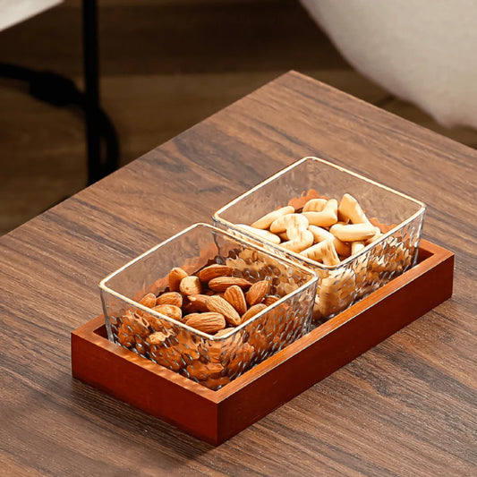Crystal Clear Snack Plate Organizer (2-BOXES TRAY)