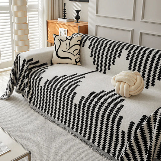 Elegance Chenille Sofa Cover : [EM-SC-30] (Black)