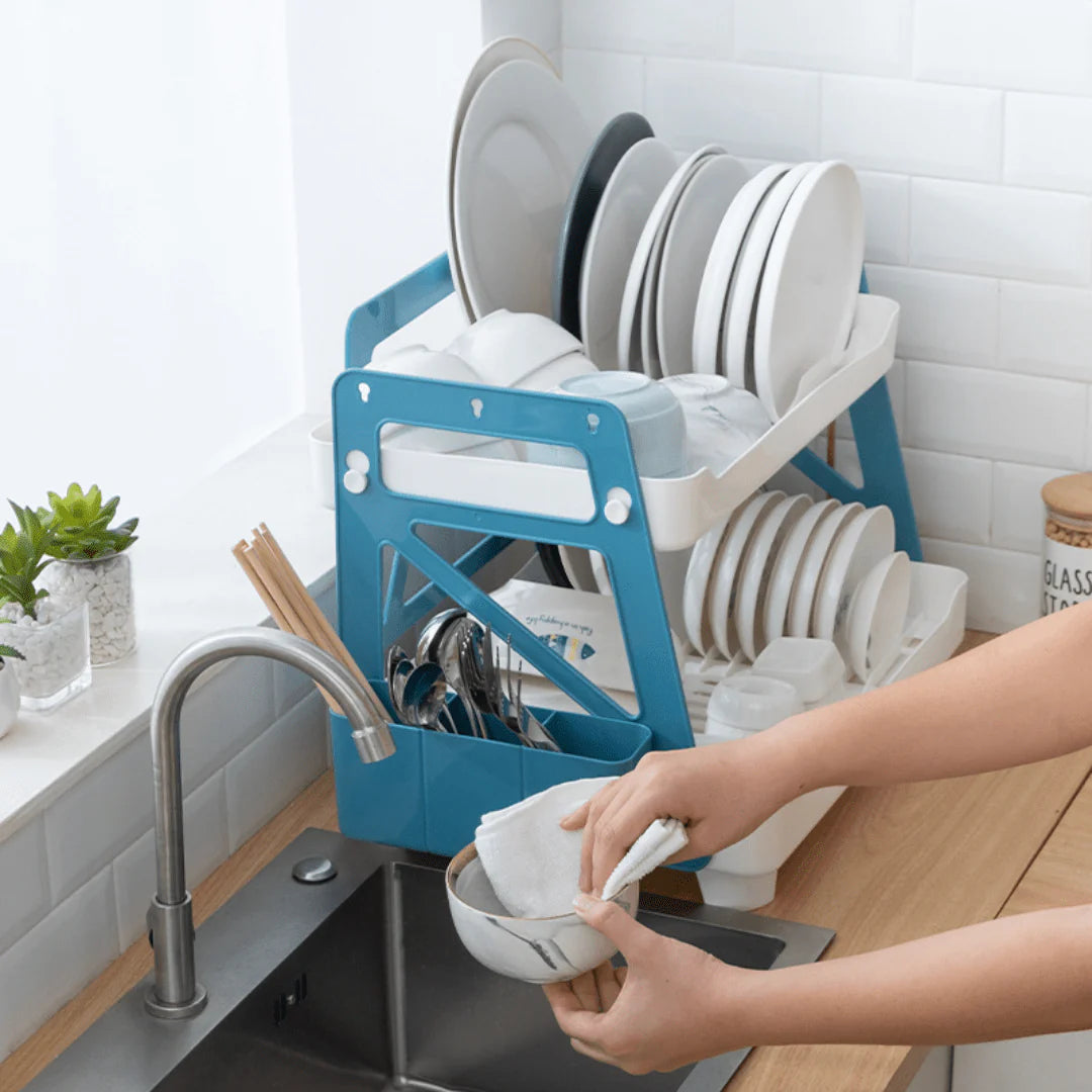 Double-Layer Kitchen Organizer Rack