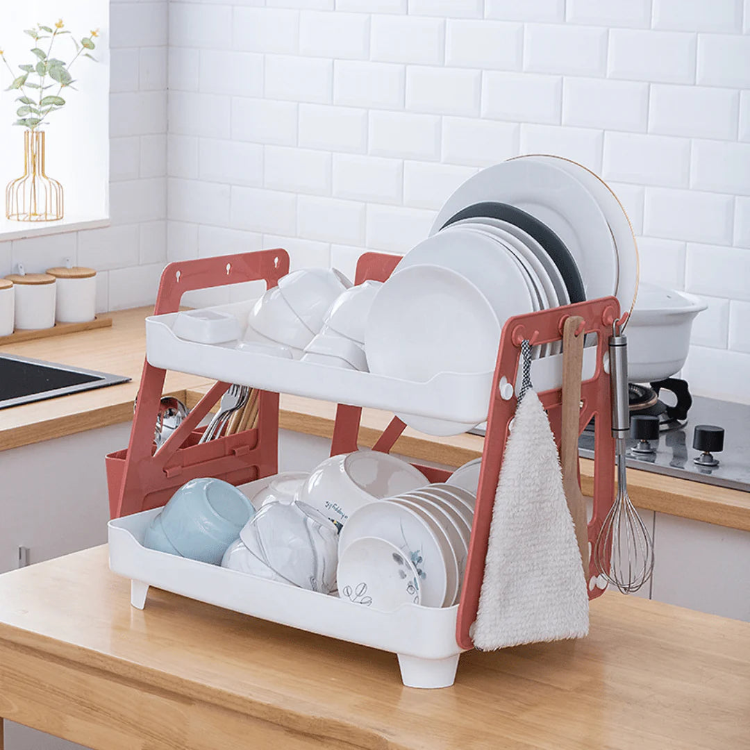 Double-Layer Kitchen Organizer Rack
