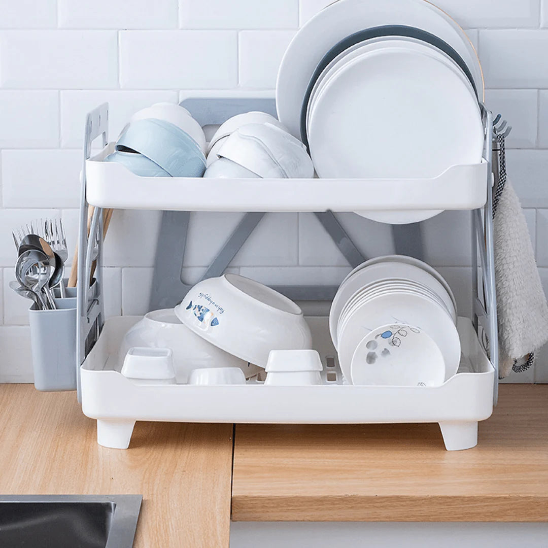 Double-Layer Kitchen Organizer Rack