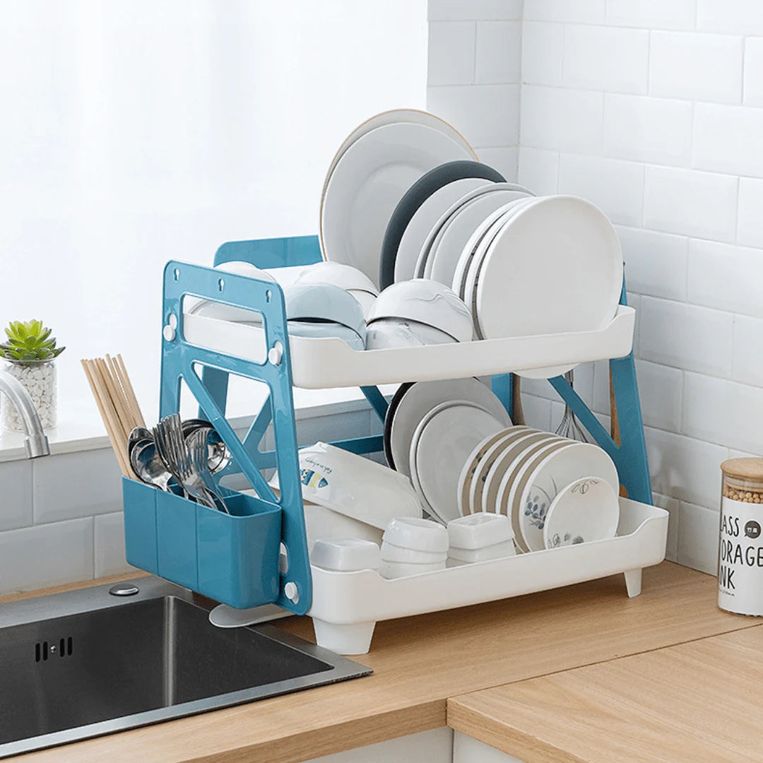 Double-Layer Kitchen Organizer Rack
