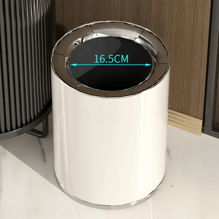 Elegant Carbon Steel Sleeve Trash Can