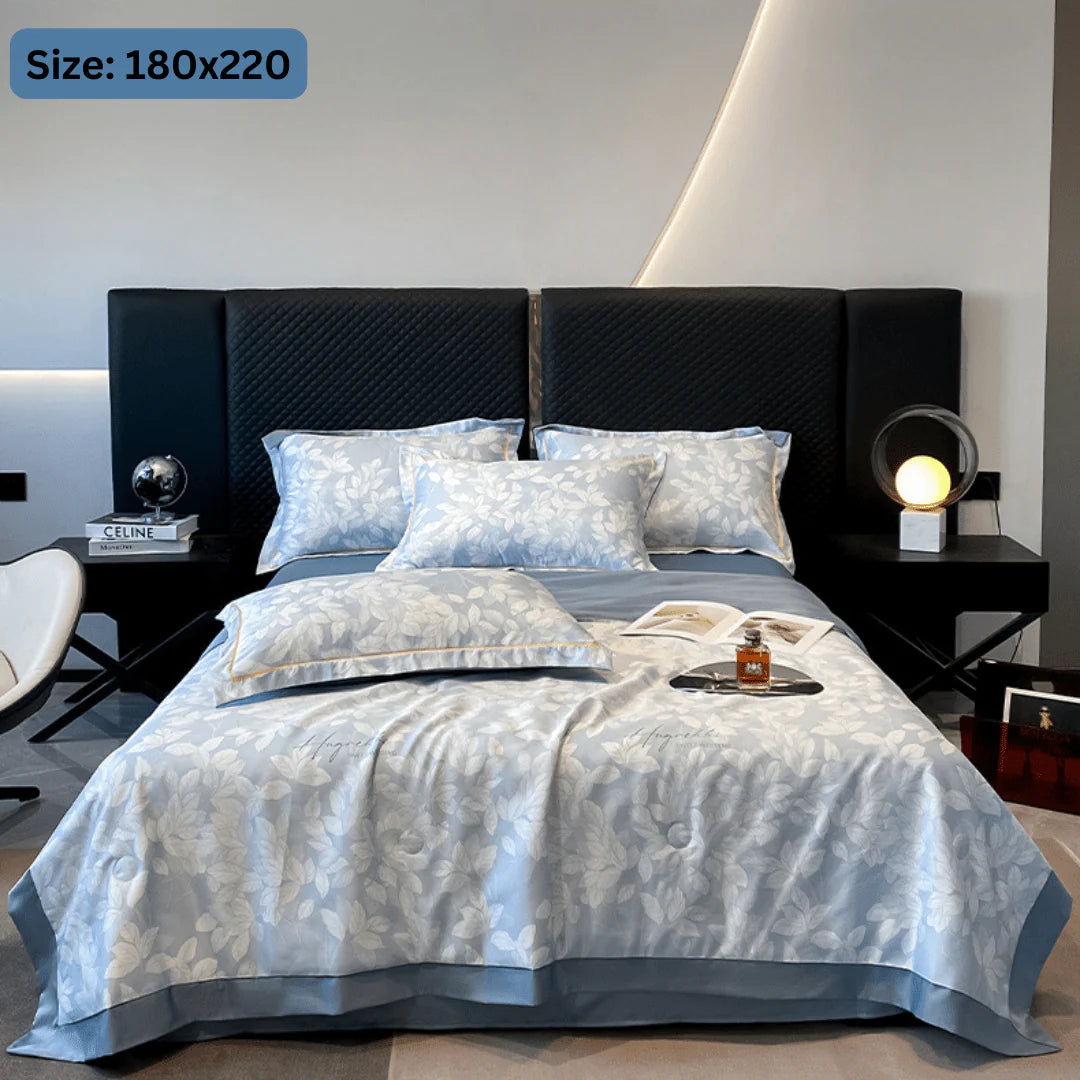 Ice Silk Elegance Comfort Quilt Set (Style-3)