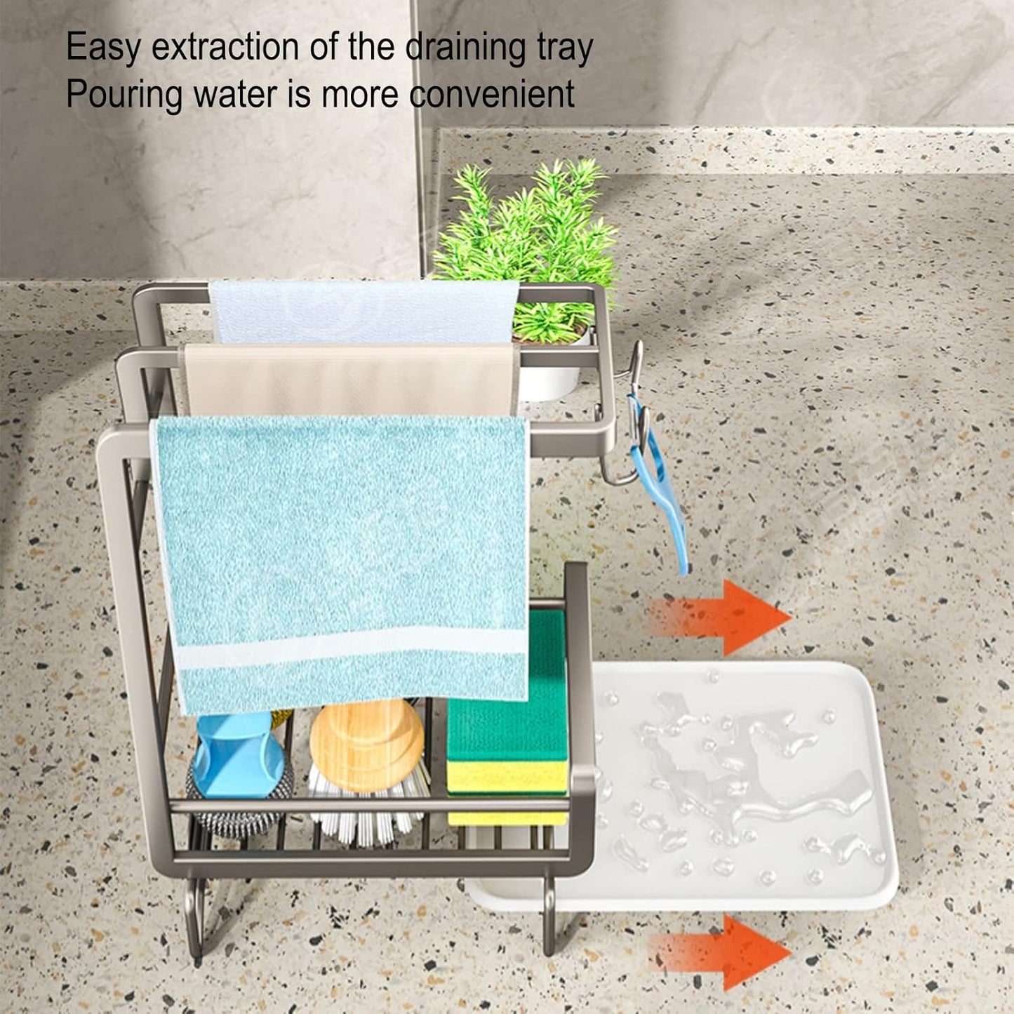 2 Tier Kitchen Counter Shelf Organizer