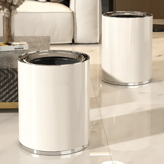 Elegant Carbon Steel Sleeve Trash Can