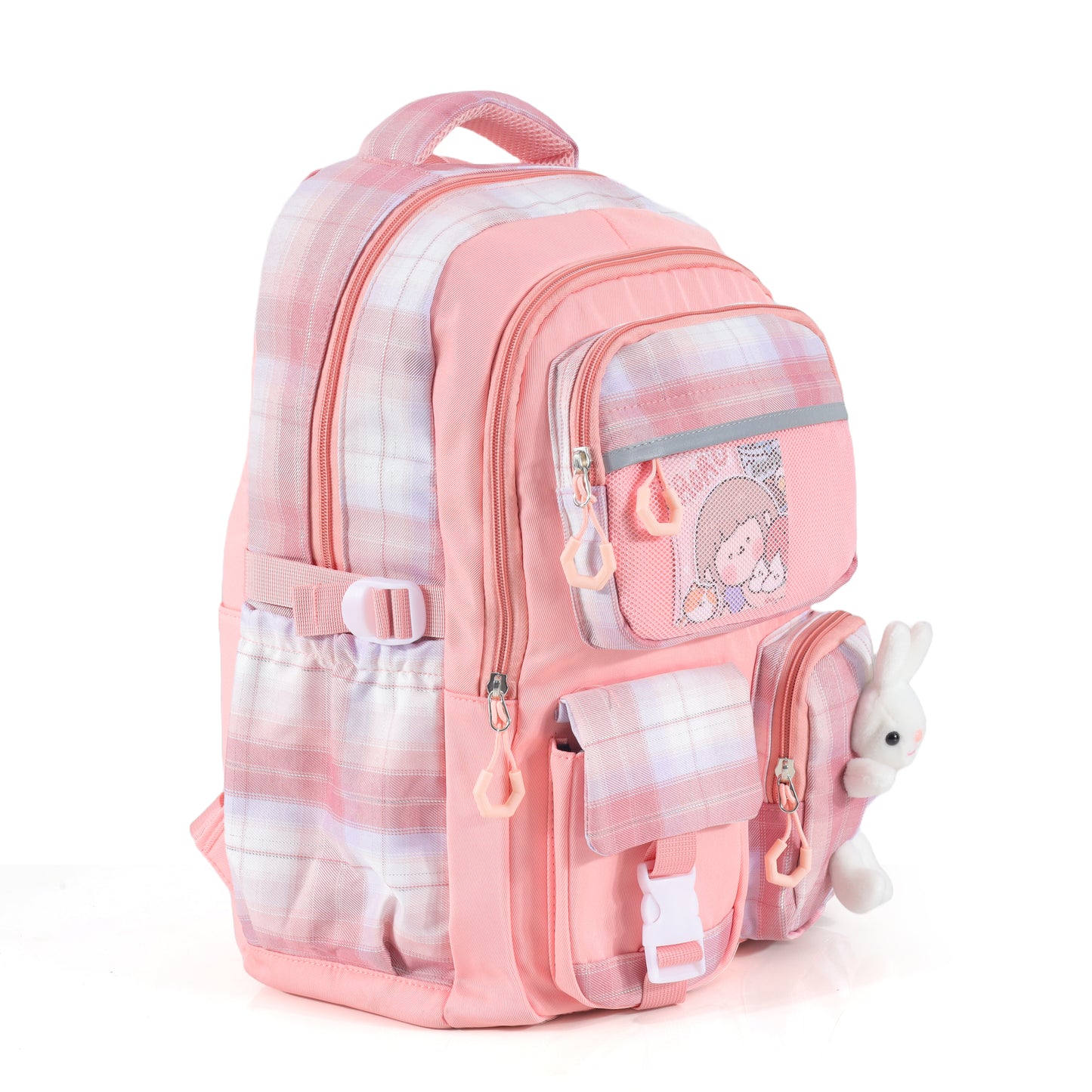 Unisex Large Capacity Cartoon Geometric Backpack High Quality Waterproof Nylon School Bag for Students